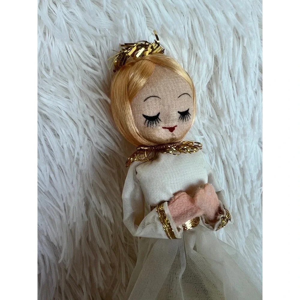Vintage Christmas Angel Tree‎ Topper Doll MCM Sleepy Eye Kitsch Holiday Decor